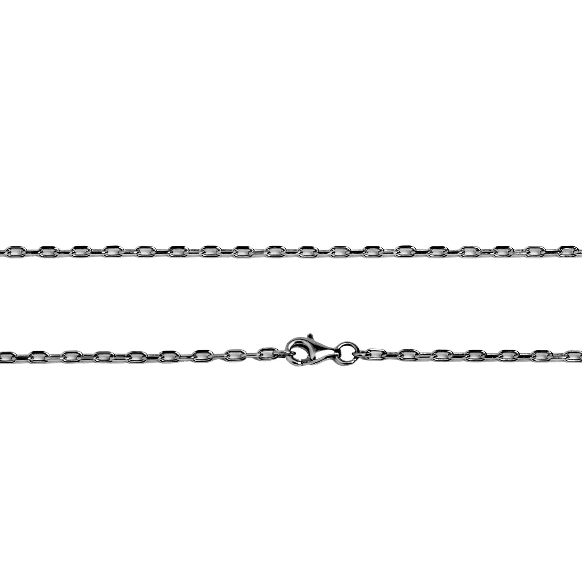 Oxidized Silver Long Link 28 inch Chain