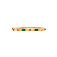 EMERALD BAGUETTE & DIAMOND BANGLE