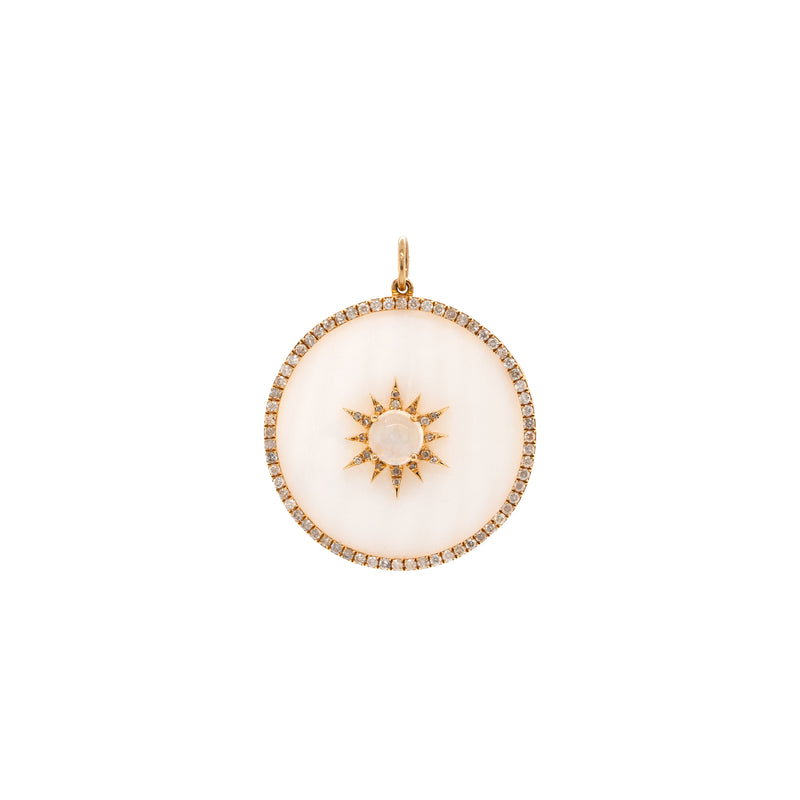 MOTHER-OF-PEARL HALO MEDALLION