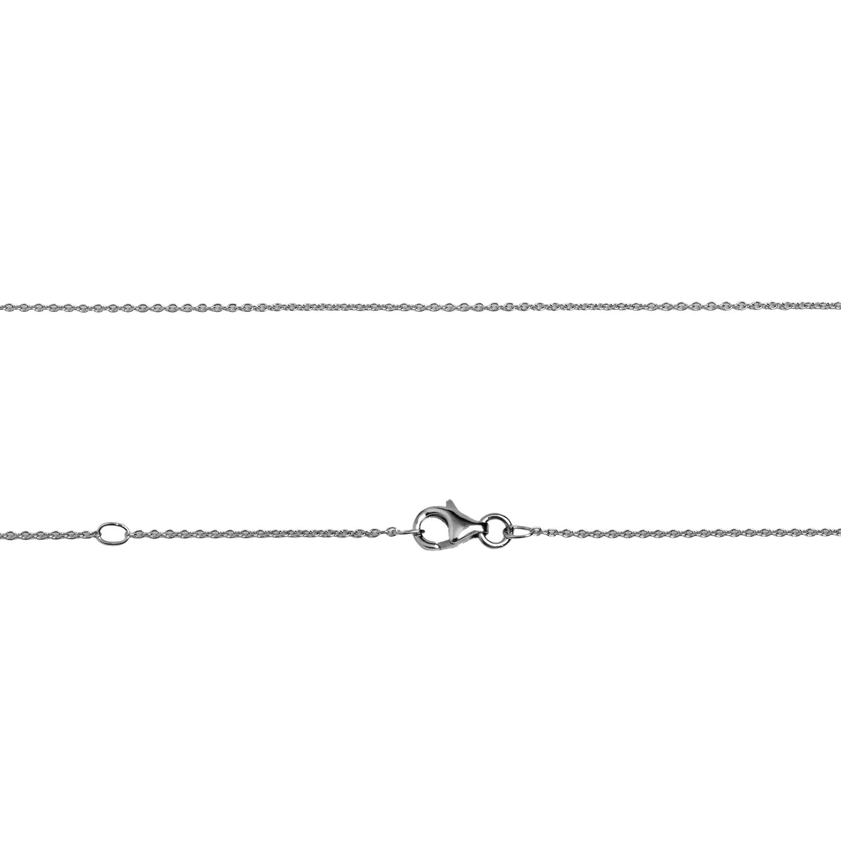 Rhodium Silver Mini Link 16in-18in Adjustable Chain
