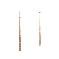 Rose Gold Diamond Stick Earrings: a pair of 14K gold earrings with a stick design