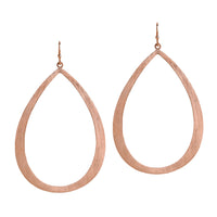 Rose Gold Large Stackable Teardrops: a pair of 14K gold earrings with a large teardrop design