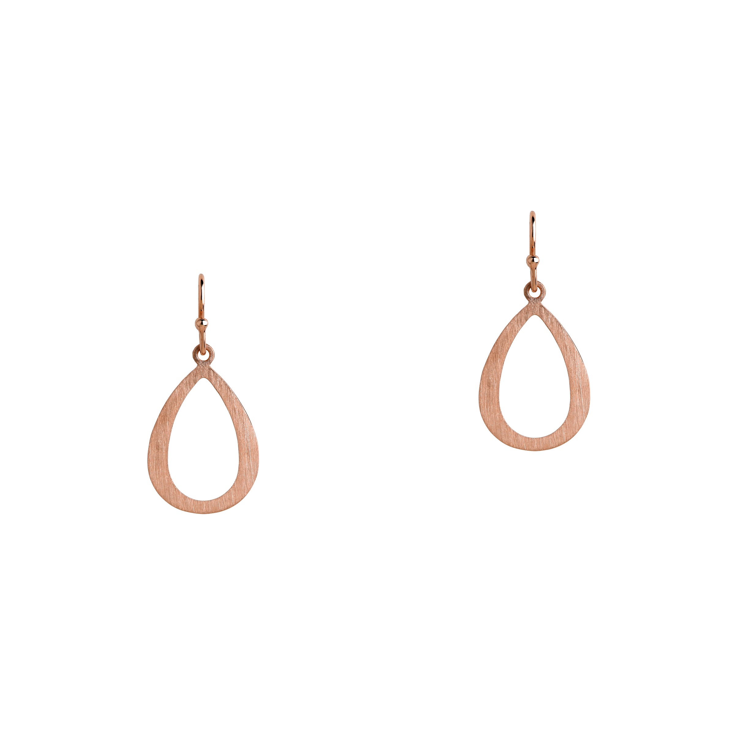 Rose Gold Small Stackable Teardrops: A pair of 14K gold earrings with a small teardrop design