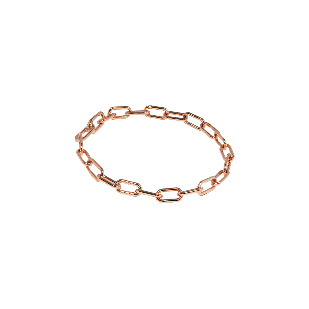 Yellow Gold Timeless Bracelet: A 14K gold bracelet with a link clasp, isolated on a white background.