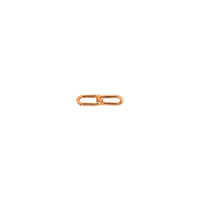 Rose Gold Timeless Double Link Clasp: A 14K gold double-link clasp with a closure on one link, displayed against a white background.