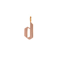 Rose Gold "d" Small Alphabet Pendant: A 14K gold alphabet pendant with the letter 'd' 