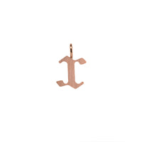 Rose Gold "x" Small Alphabet Pendant: A 14K gold alphabet pendant with the letter 'x' 