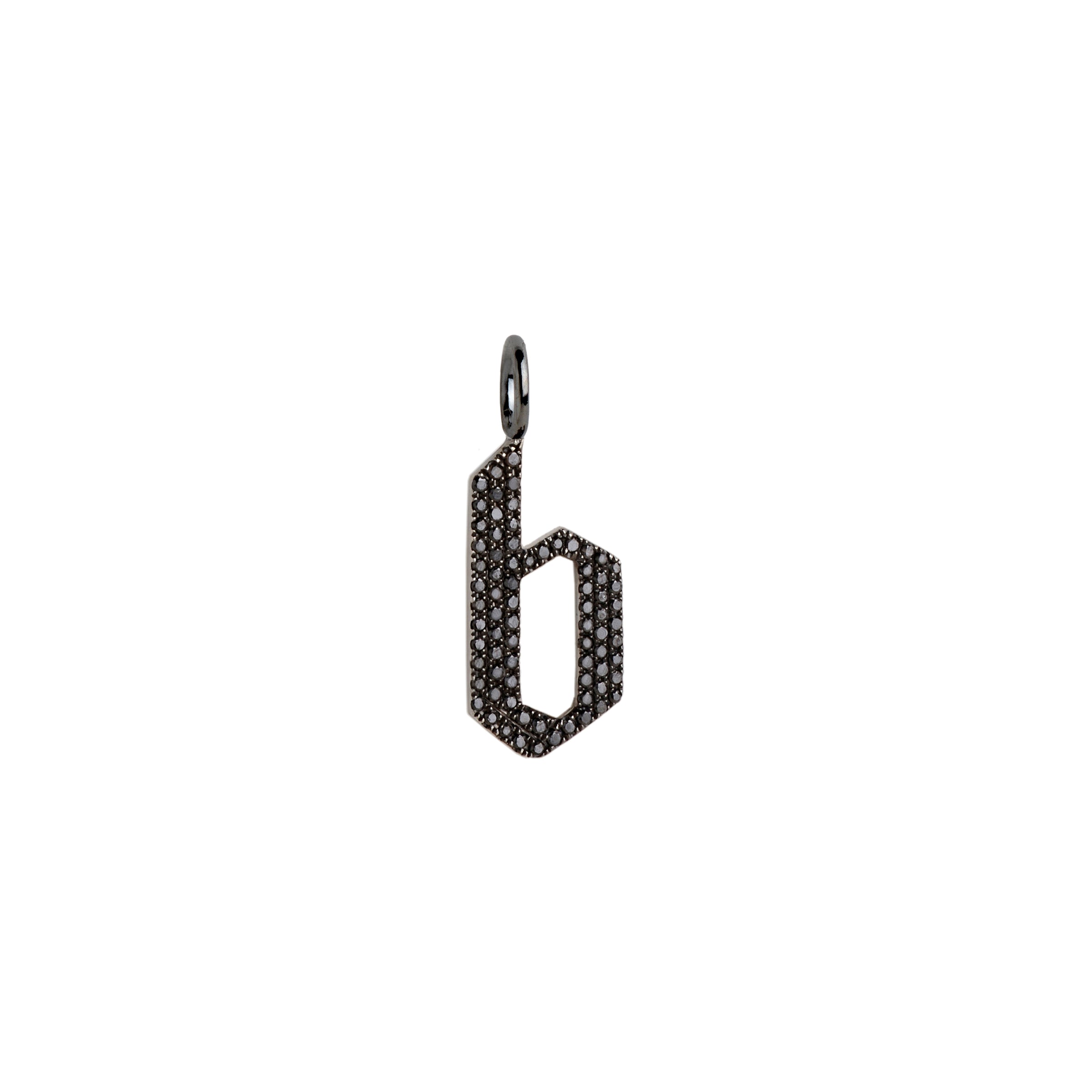 BLACK DIAMOND ALPHABET PENDANT - Bridget King Jewelry