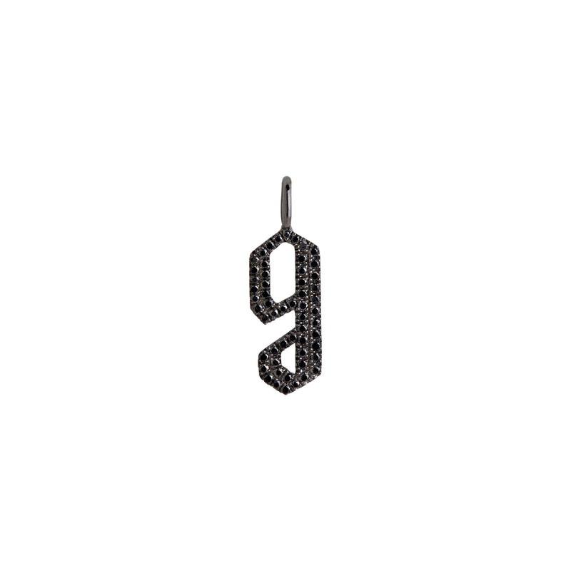 BLACK DIAMOND ALPHABET PENDANT - Bridget King Jewelry