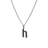 SMALL BLACK DIAMOND ALPHABET NECKLACE