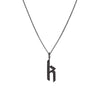 SMALL BLACK DIAMOND ALPHABET NECKLACE