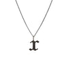 SMALL BLACK DIAMOND ALPHABET NECKLACE