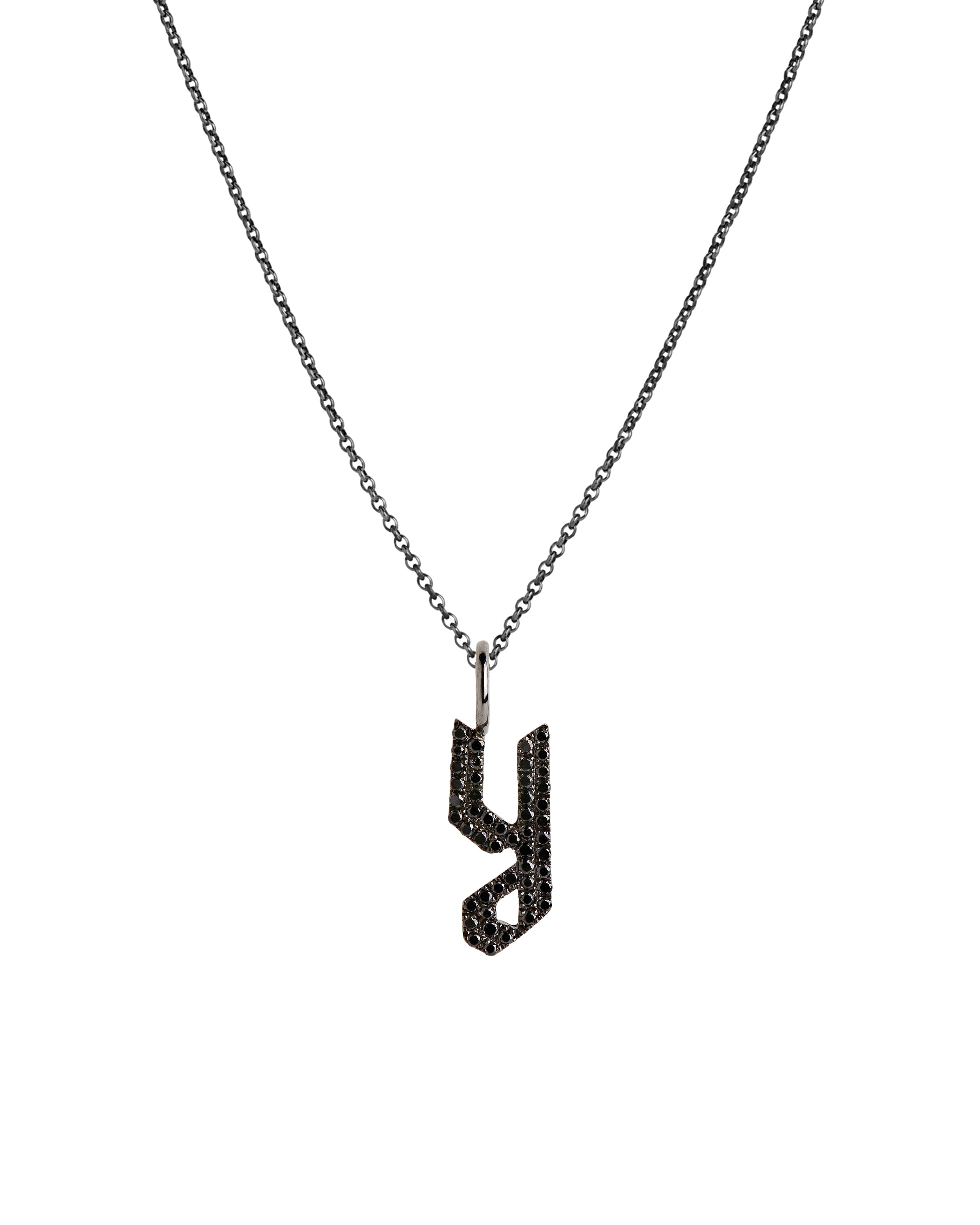 BLACK DIAMOND ALPHABET PENDANT - Bridget King Jewelry