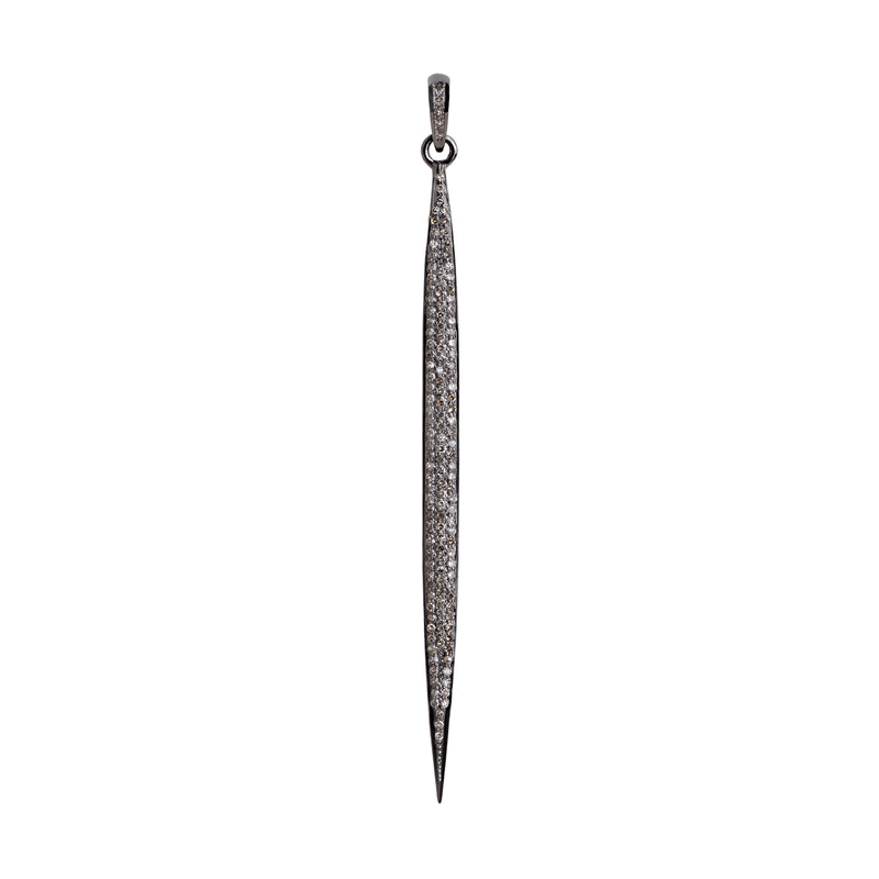 3" CHAMPAGNE DIAMOND SPEAR PENDANT - Bridget King Jewelry