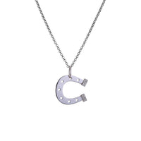 SILVER HORSESHOE PENDANT