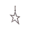 HOLLOW DIAMOND STAR PENDANT, SILVER