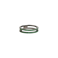 GREEN GARNET OPEN BAR RING - Bridget King Jewelry