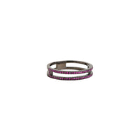 PINK SAPPHIRE OPEN BAR RING - Bridget King Jewelry