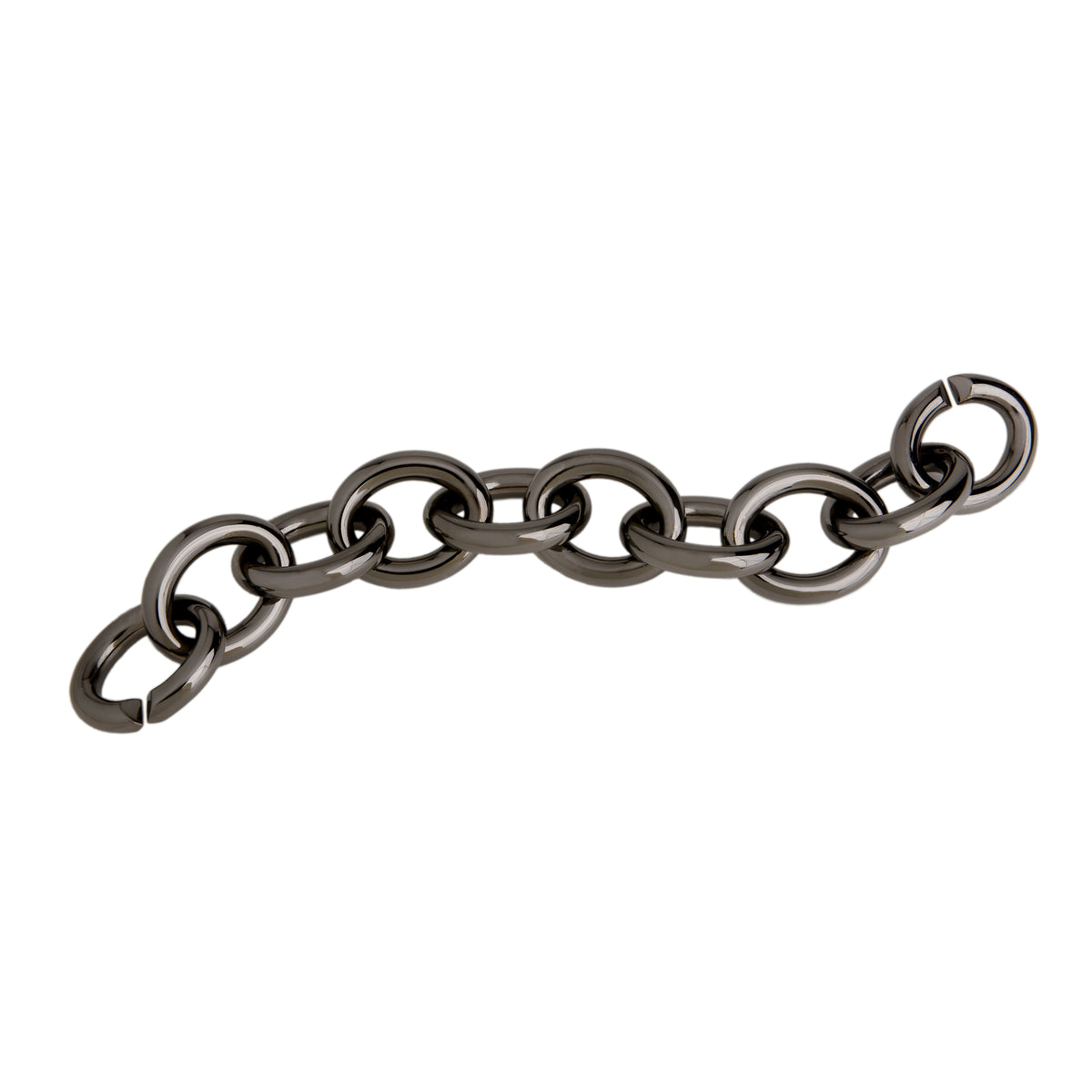 Silver Large Rocker Bracelet: a Ruthenium-Plated Sterling Silver bracelet with a Menotte Clasp