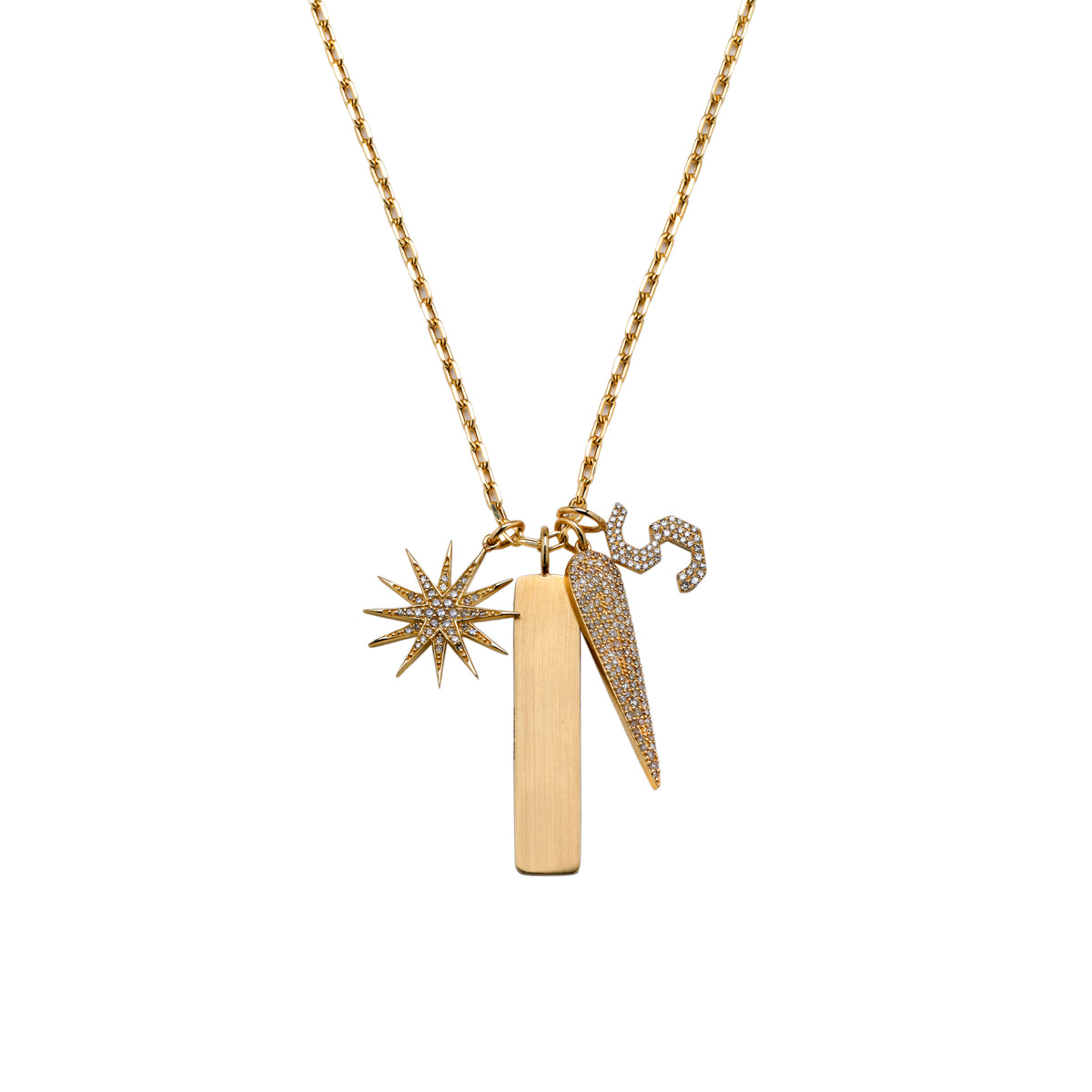 LONG REVERSE TEARDROP DIAMOND PENDANT - Bridget King Jewelry