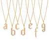 SMALL WHITE DIAMOND ALPHABET NECKLACE