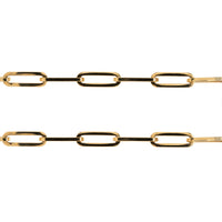 X-Large Paperclip Chain: A 14K yellow gold paperclip chain necklace with lobster clasp fastening.