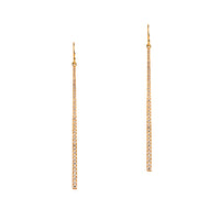 Yellow Gold Diamond Stick Earrings: a pair of 14K gold earrings with a stick design