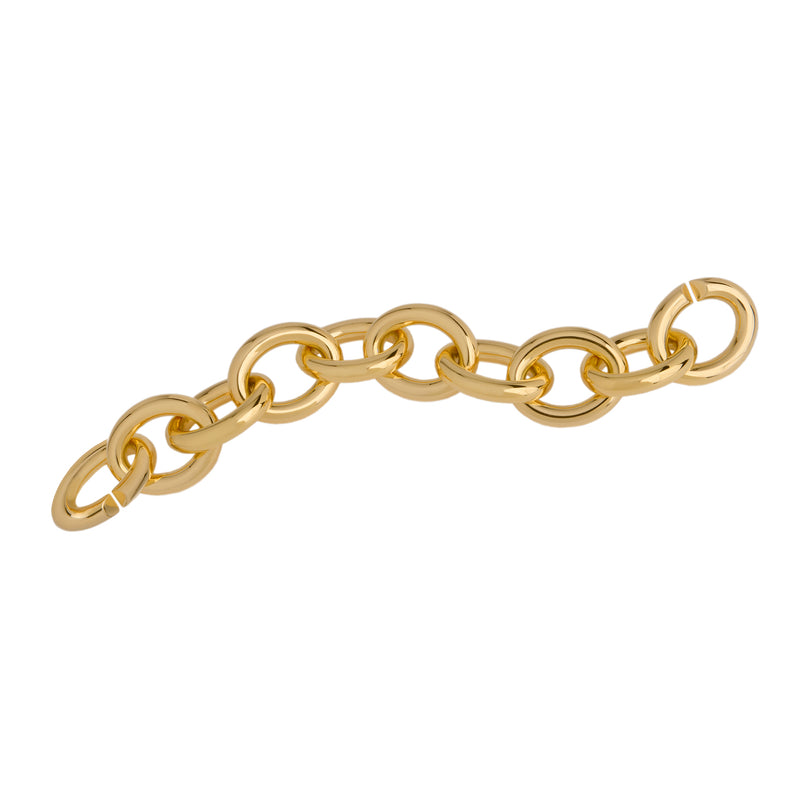 Yellow Gold Large Rocker Bracelet: a 18K Yellow Gold Plated Silver bracelet with a Menotte Clasp