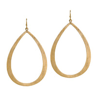 Yellow Gold Large Stackable Teardrops: a pair of 14K gold earrings with a large teardrop design
