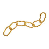 Yellow Gold Mesh Endless Bracelet: An 18K gold plated sterling silver mesh endless bracelet with a swivel lobster clasp fastening.