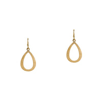 Yellow Gold Small Stackable Teardrops: A pair of 14K gold earrings with a small teardrop design