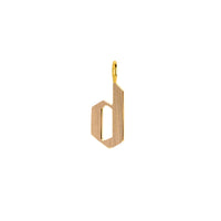 Yellow Gold "d" Small Alphabet Pendant: A 14K gold alphabet pendant with the letter 'd' 