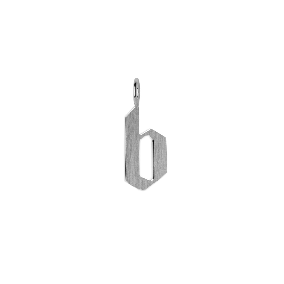 'b' Silver Alphabet Pendant: a sterling silver alphabet pendant with the letter 'B' in lowercase.