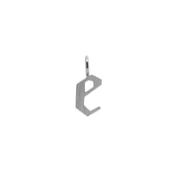 'e' Silver Alphabet Pendant: a sterling silver alphabet pendant with the letter 'E' in lowercase.